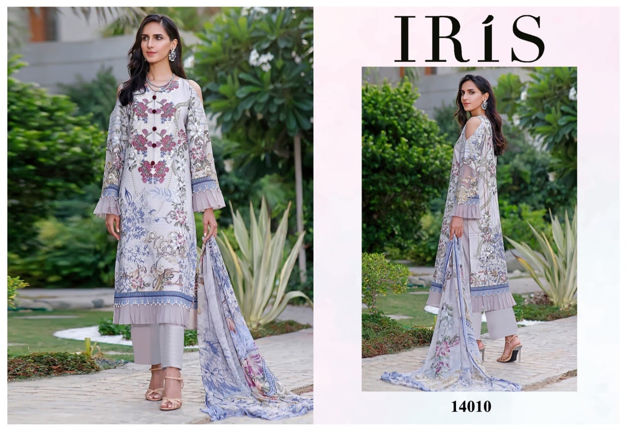 Iris 14 Ready Made Ethnic Wear Cotton Karachi Latest Dress Collection